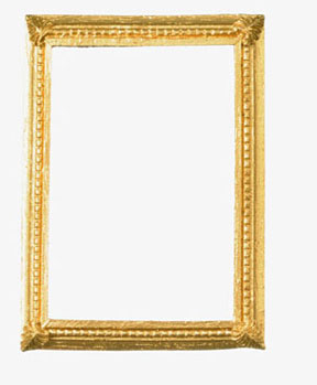 Dollhouse Miniature Gold Frame, 1 Pc